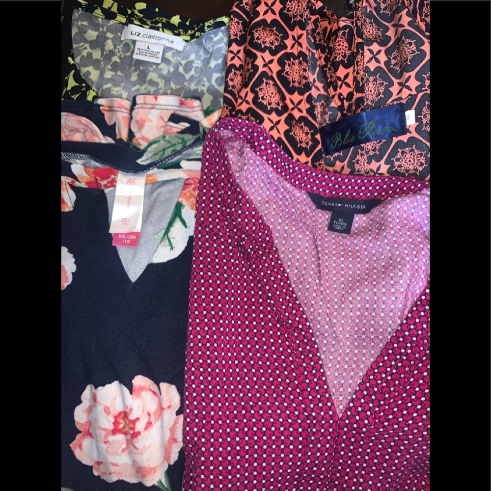 Liz Clairborne, Tommy... 4 dress shirts bundle